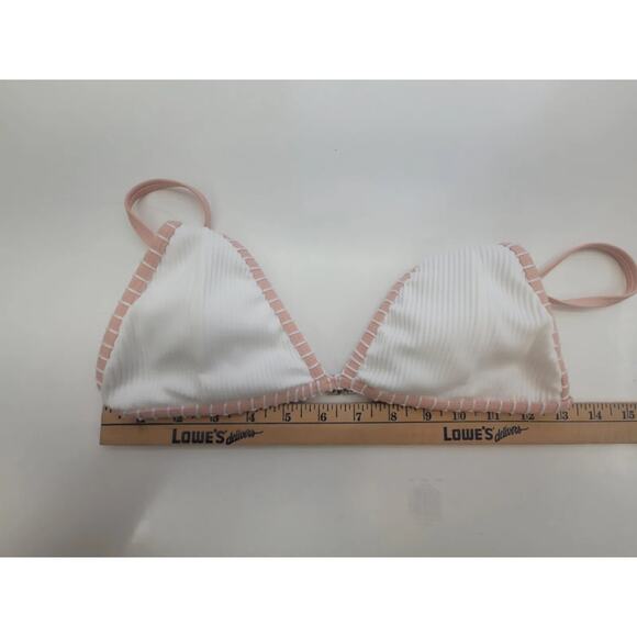 Womens Cupshe Bay of Angles White Crochet Bikini Swim Top - Picture 2 of 7